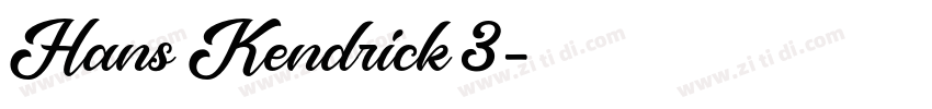 Hans Kendrick 3字体转换